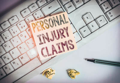 Personal Injury Claims Note Written On Sticky Notes